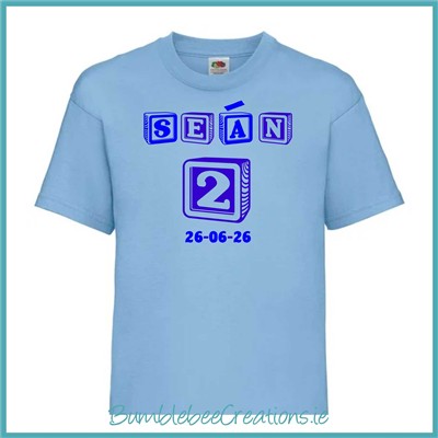 Block 2nd Birthday Kids Tshirt